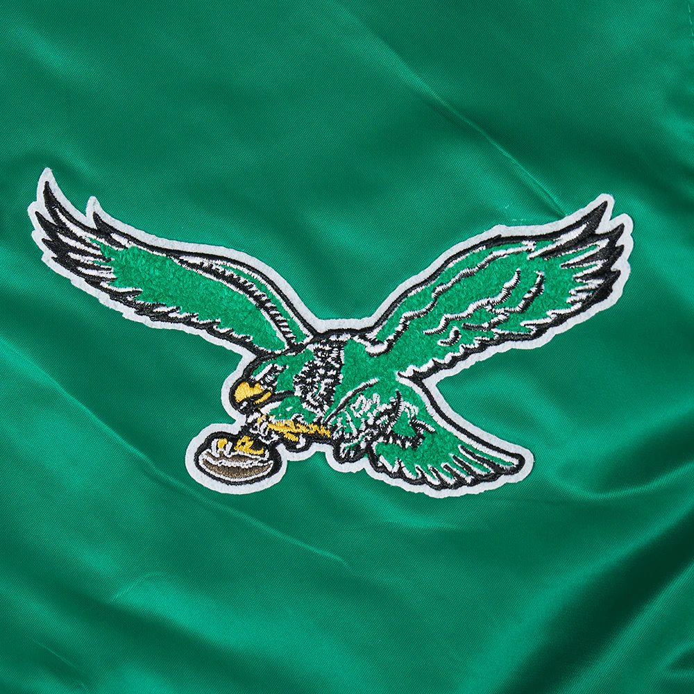 NFL PHILADELPHIA EAGLES BEST OF MEN'S RIB SATIN JACKET (KELLY GREEN) - Image 12