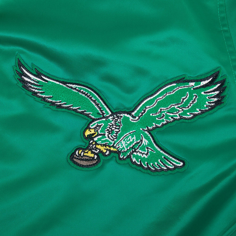 NFL PHILADELPHIA EAGLES MODERN ORIGINALS MEN'S SATIN JACKET (KELLY GREEN) - Image 6