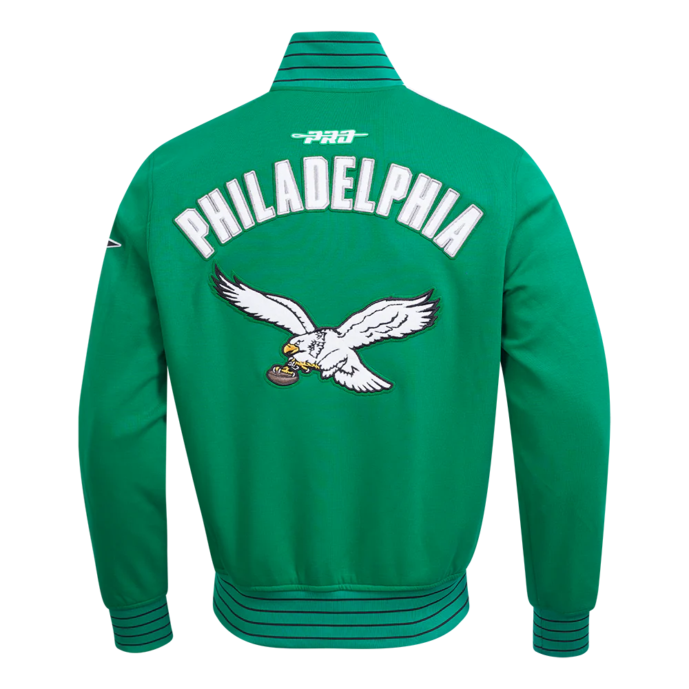NFL PHILADELPHIA EAGLES PRO GAME DAY RETRO JACKET (KELLY GREEN/WHITE/BLACK) - Image 3