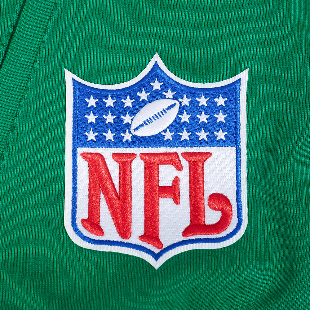 NFL PHILADELPHIA EAGLES PRO GAME DAY RETRO JACKET (KELLY GREEN/WHITE/BLACK) - Image 6
