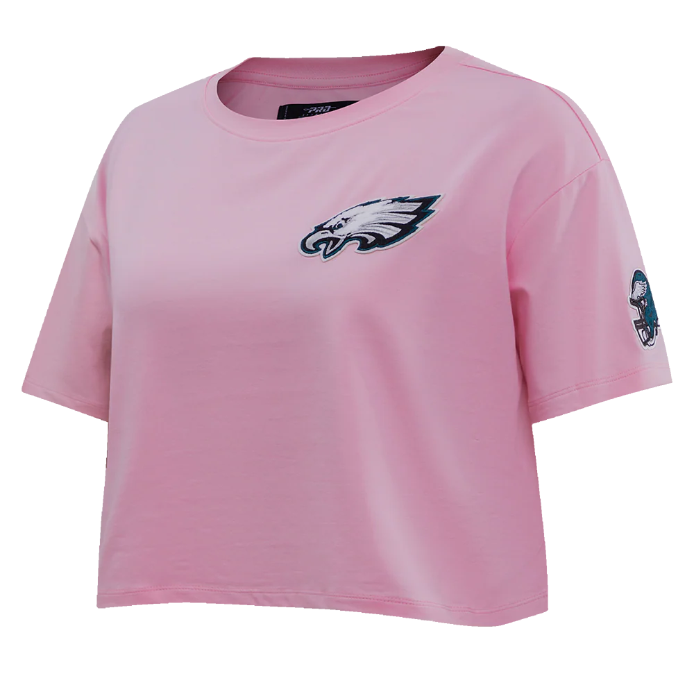NFL PHILADELPHIA EAGLES CLASSIC WOMEN'S SINGLE JERSEY BOXY TEE (PINK) - Image 2