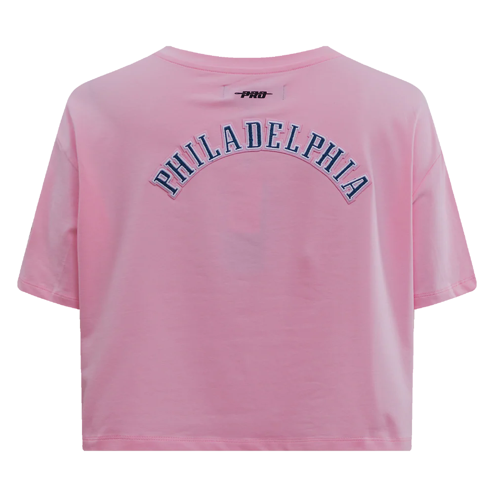 NFL PHILADELPHIA EAGLES CLASSIC WOMEN'S SINGLE JERSEY BOXY TEE (PINK) - Image 3