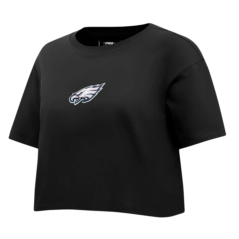 NFL PHILADELPHIA EAGLES WINGSPAN WOMEN'S SJ BOXY TEE (BLACK) - Image 3