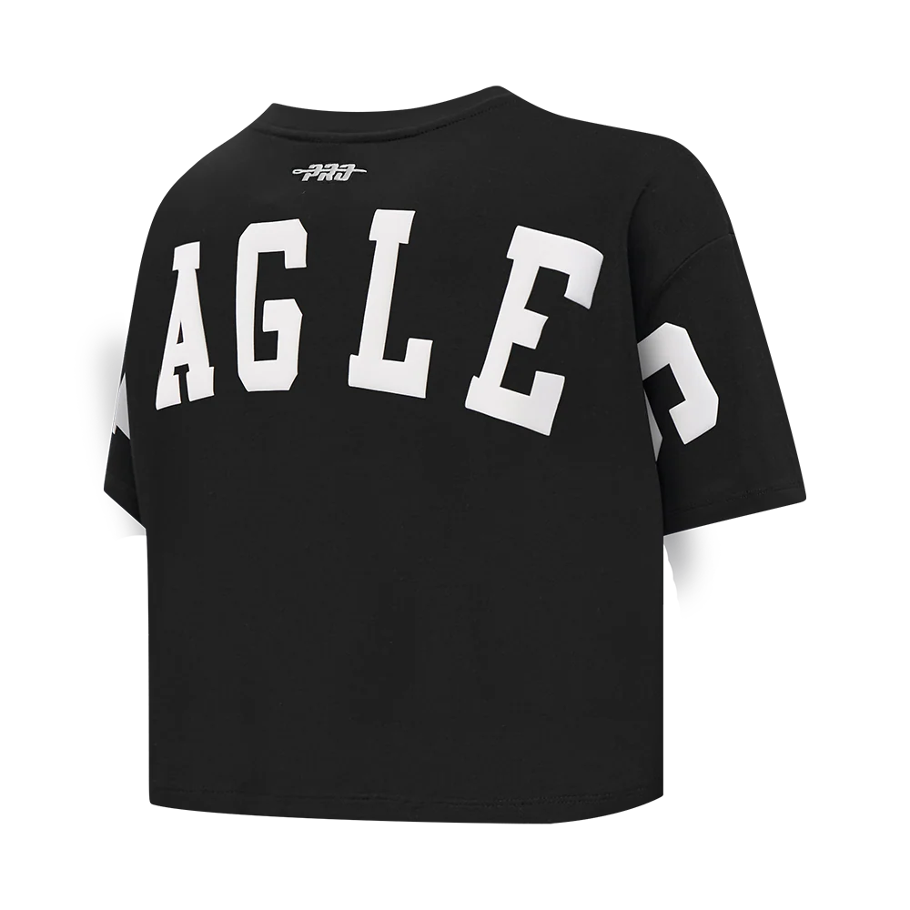 NFL PHILADELPHIA EAGLES WINGSPAN WOMEN'S SJ BOXY TEE (BLACK) - Image 4