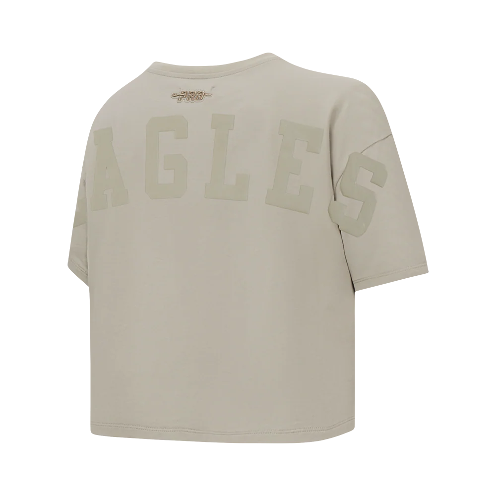 NFL PHILADELPHIA EAGLES WINGSPAN WOMEN'S SJ BOXY TEE (TAUPE) - Image 5