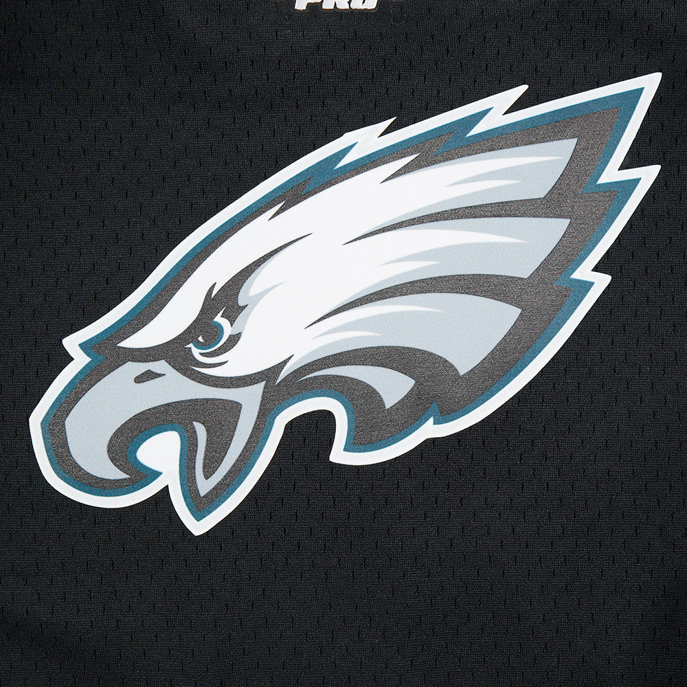 NFL PHILADELPHIA EAGLES CLASSIC BIG BOYS MESH BUTTON DOWN SHIRT (BLACK) - Image 15
