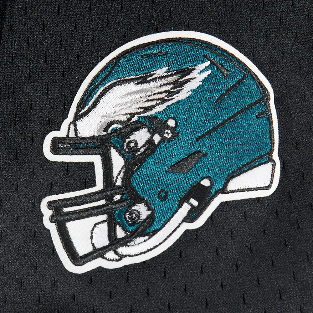 NFL PHILADELPHIA EAGLES CLASSIC BIG BOYS MESH BUTTON DOWN SHIRT (BLACK) - Image 17