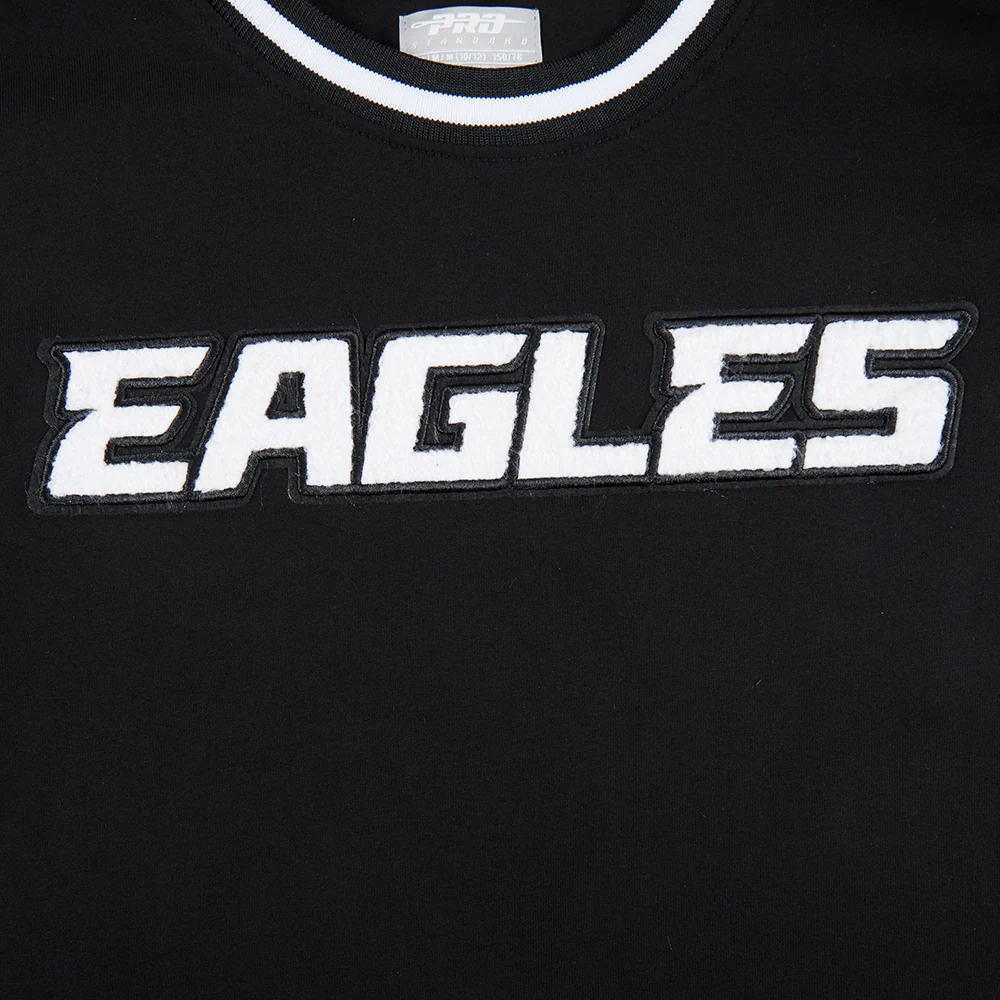 NFL PHILADELPHIA EAGLES CLASSIC BIG BOYS SHORT SLEEVE STRIPED RIB TEE (BLACK) - Image 13