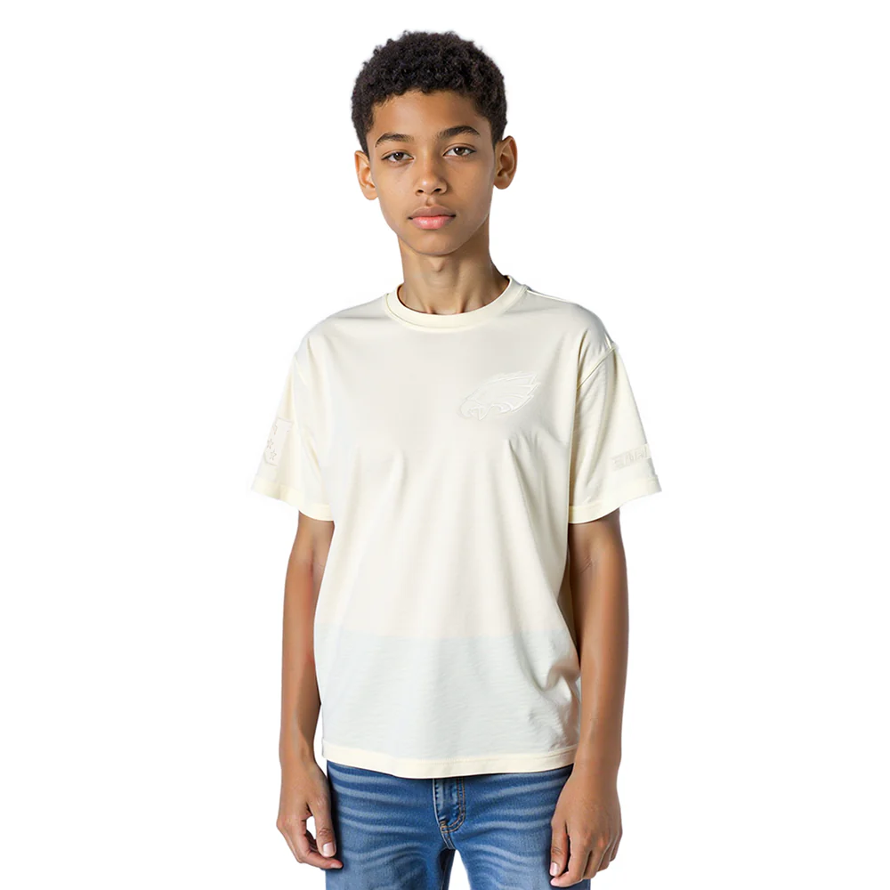 NFL PHILADELPHIA EAGLES NEUTRAL BIG BOYS SINGLE JERSEY TEE (EGGSHELL)