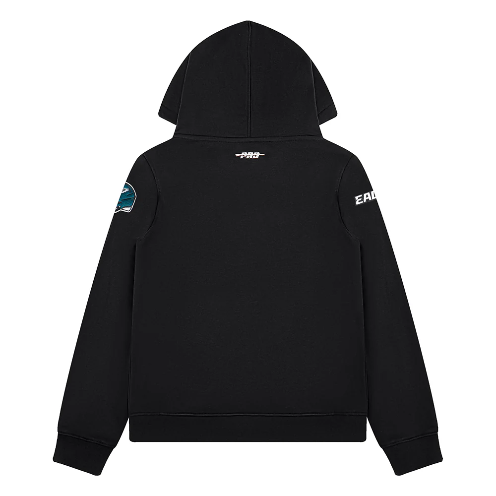NFL PHILADELPHIA EAGLES CLASSIC BIG BOYS FLEECE PULLOVER HOODIE (BLACK) - Image 4