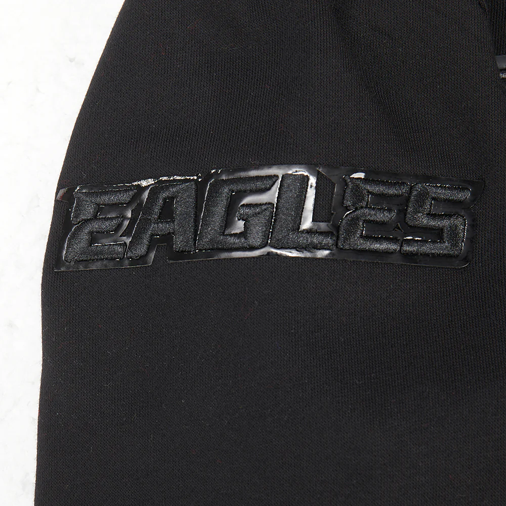 NFL PHILADELPHIA EAGLES TRIPLE BLACK BIG BOYS FLEECE PULLOVER HOODIE (BLACK) - Image 15