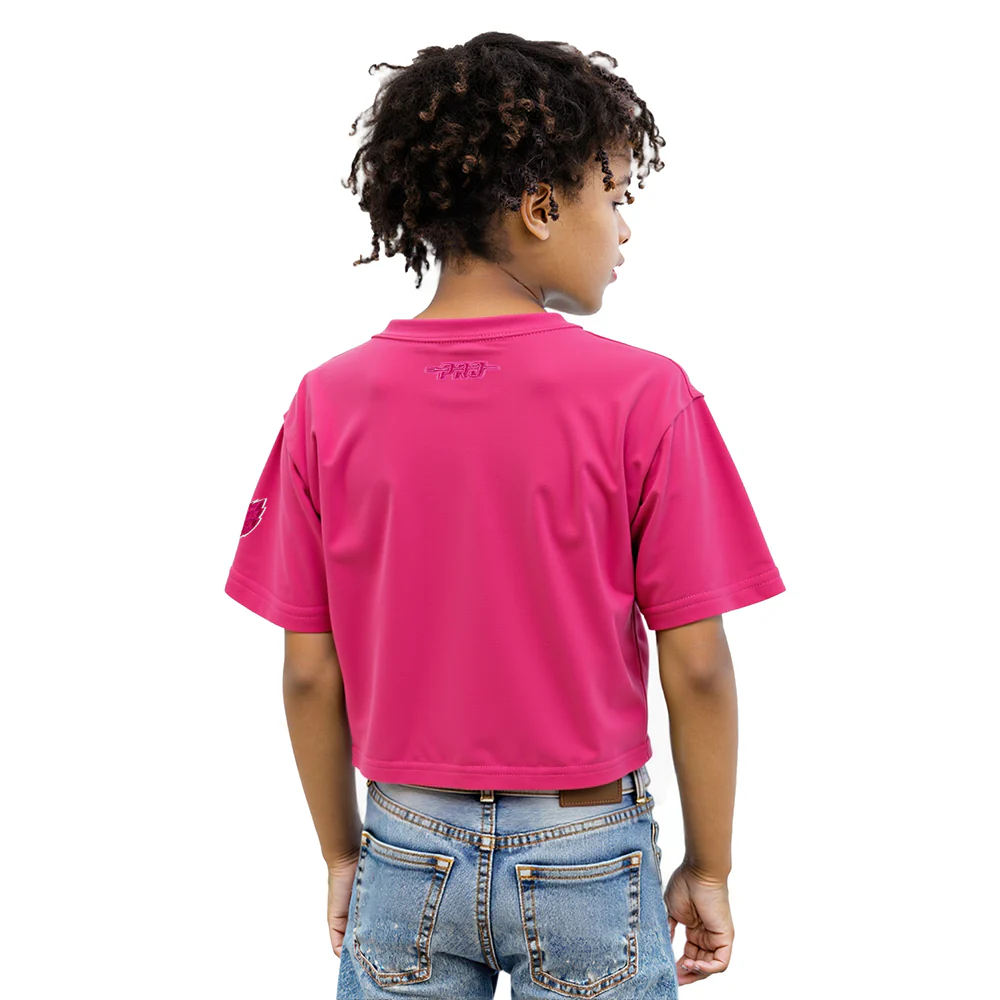 NFL PHILADELPHIA EAGLES CLASSIC TRIPLE PINK BIG GIRL'S SS BOXY TEE (BEETROOT PURPLE) - Image 2