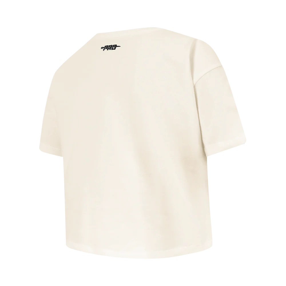 NFL PHILADELPHIA EAGLES RETRO CLASSICS BIG GIRL'S SS BOXY TEE (EGGSHELL) - Image 4