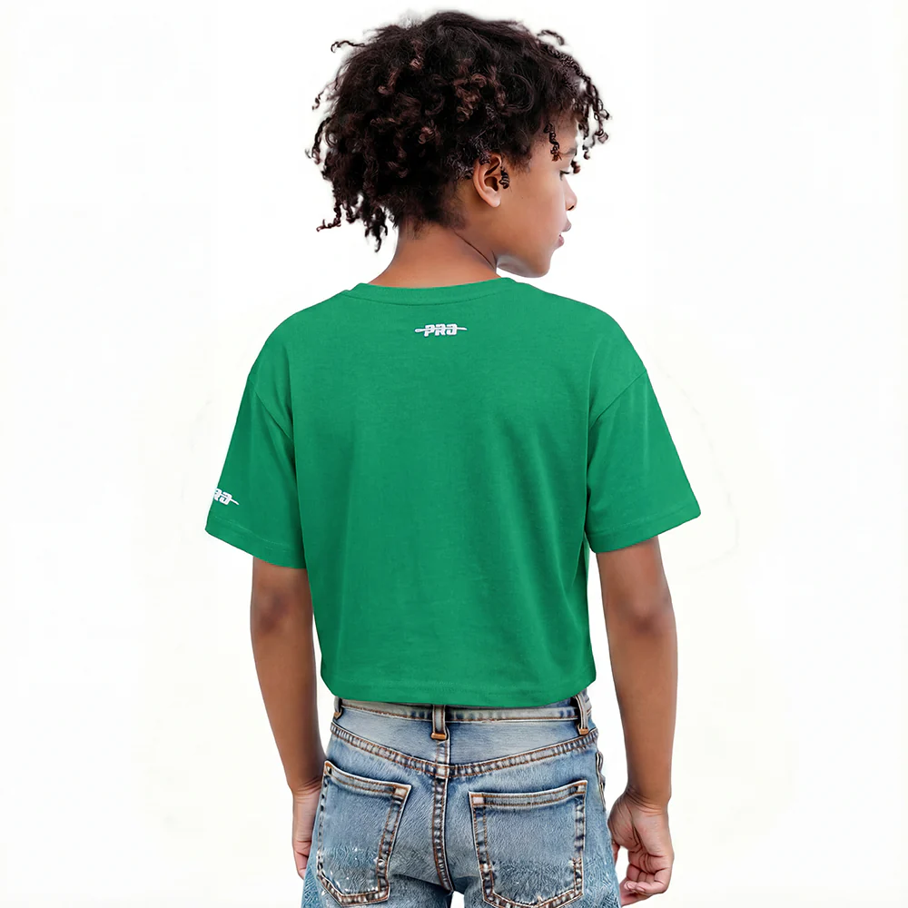 NFL PHILADELPHIA EAGLES RETRO CLASSICS BIG GIRL'S SS BOXY TEE (KELLY GREEN) - Image 2