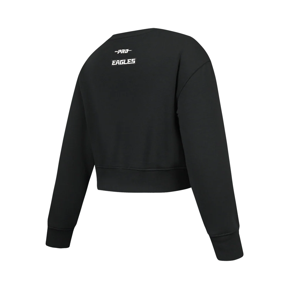 NFL PHILADELPHIA EAGLES CLASSIC BIG GIRL'S FLC CREWNECK (BLACK) - Image 4