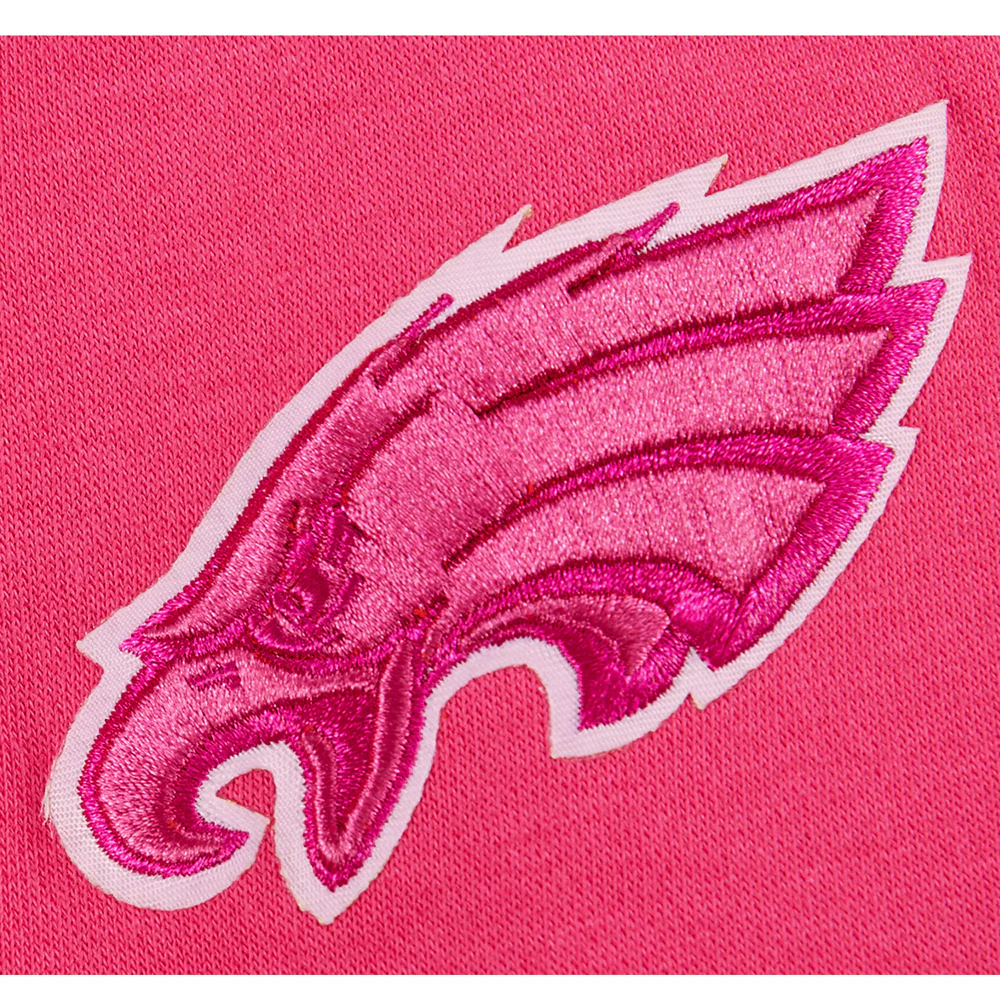 NFL PHILADELPHIA EAGLES TRIPLE PINK BIG GIRLS FLEECE CREWNECK (BEETROOT PURPLE) - Image 5
