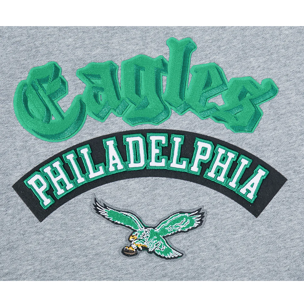 NFL PHILADELPHIA EAGLES BEST OF WOMEN'S STANDARD FLC CREWNECK (DARK HEATHER GRAY) - Image 15