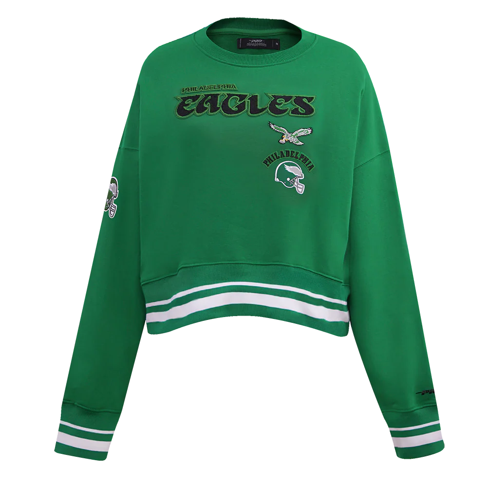 NFL PHILADELPHIA EAGLES RETRO CLASSIC WOMEN'S CREWNECK (KELLY GREEN) - Image 5