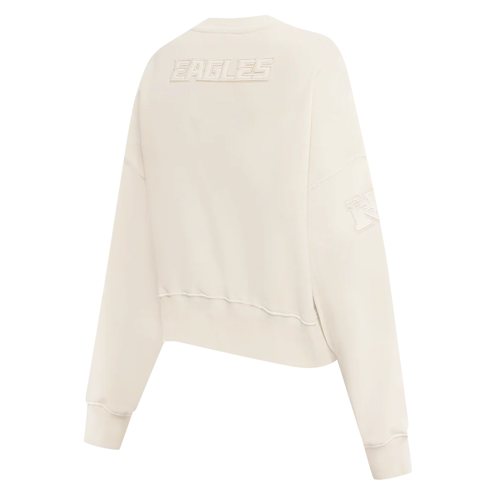 NFL PHILADELPHIA EAGLES NEUTRAL WOMEN'S CREWNECK (EGGSHELL) - Image 4