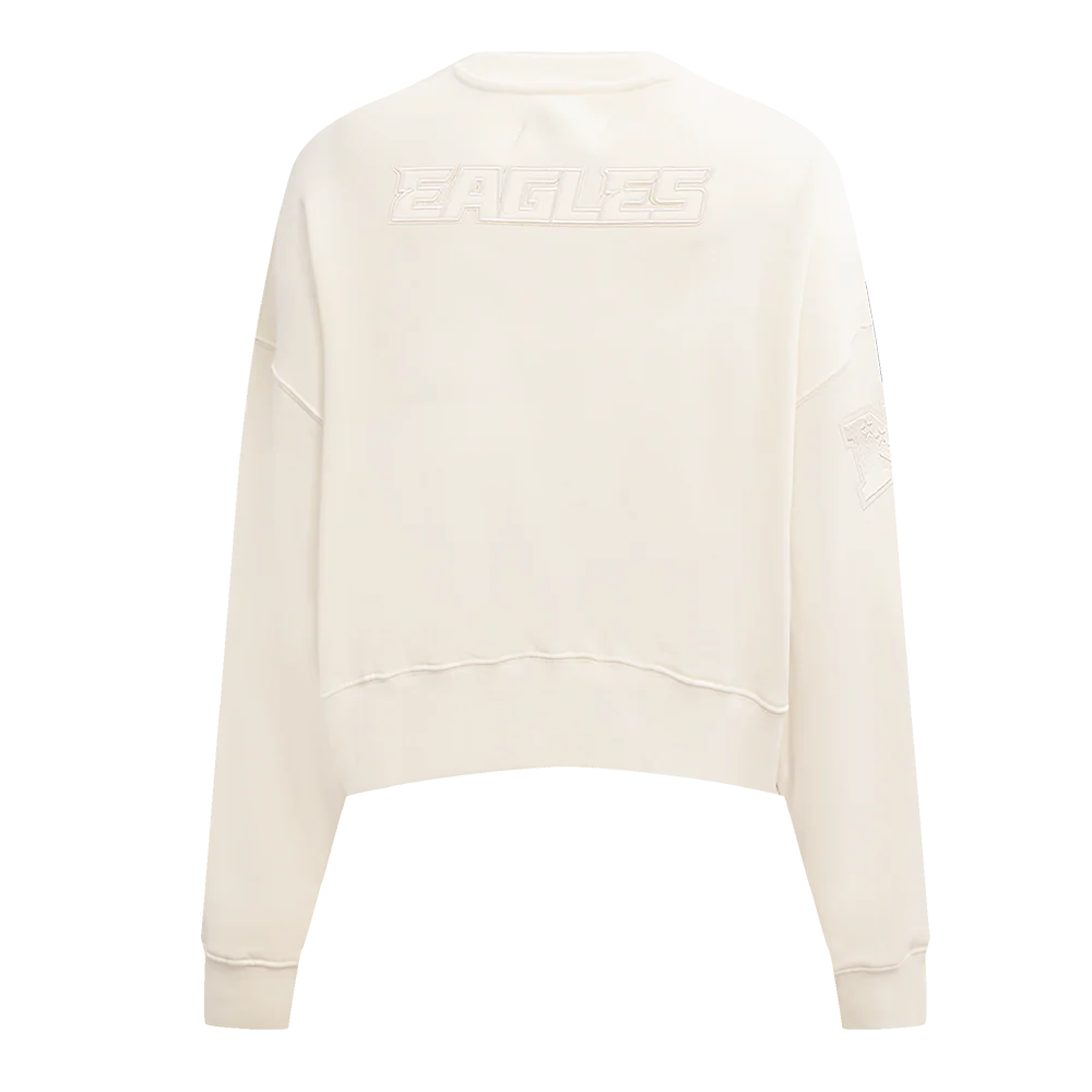 NFL PHILADELPHIA EAGLES NEUTRAL WOMEN'S CREWNECK (EGGSHELL) - Image 9