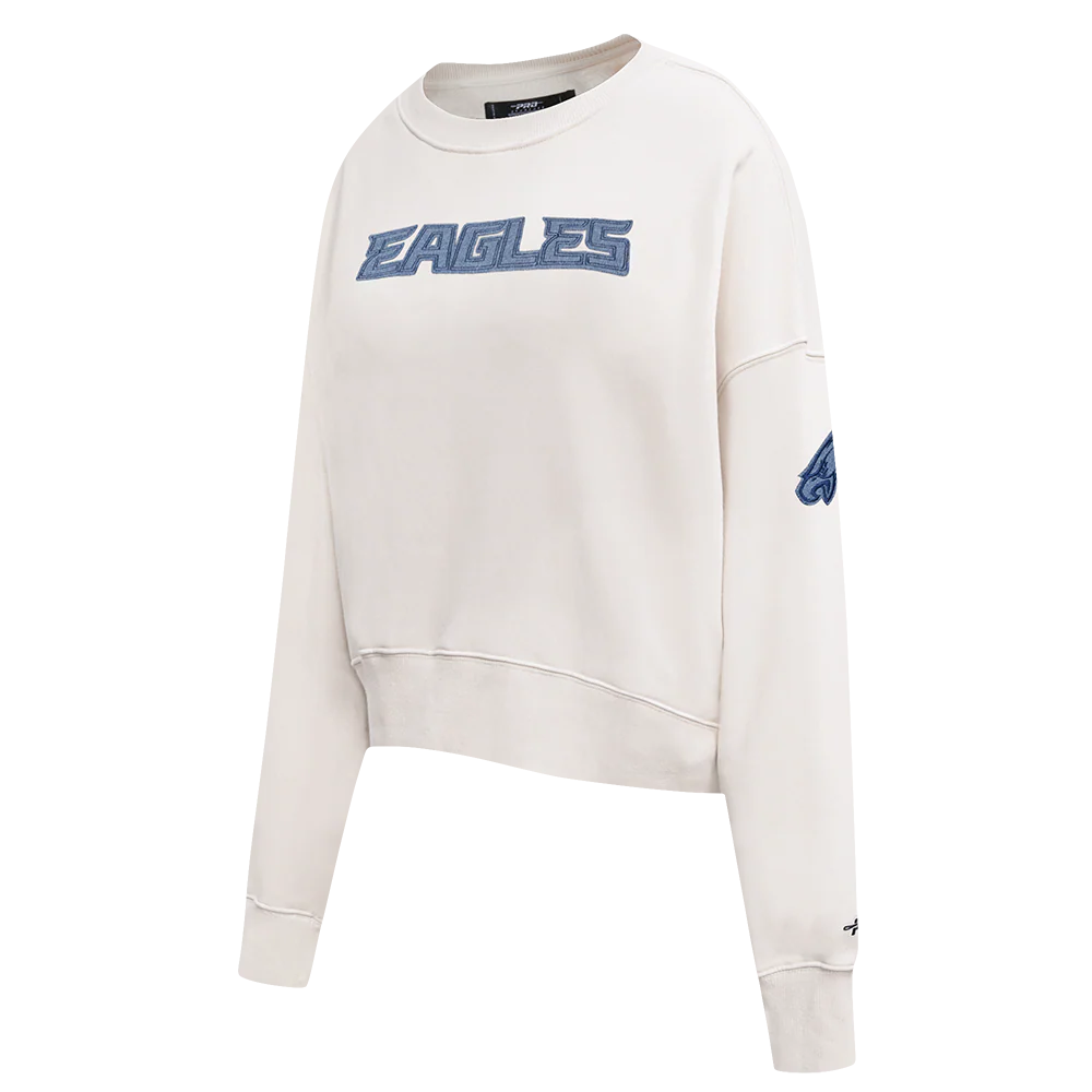 NFL PHILADELPHIA EAGLES VARSITY BLUES WOMEN'S W CREWNECK (LINEN) - Image 2