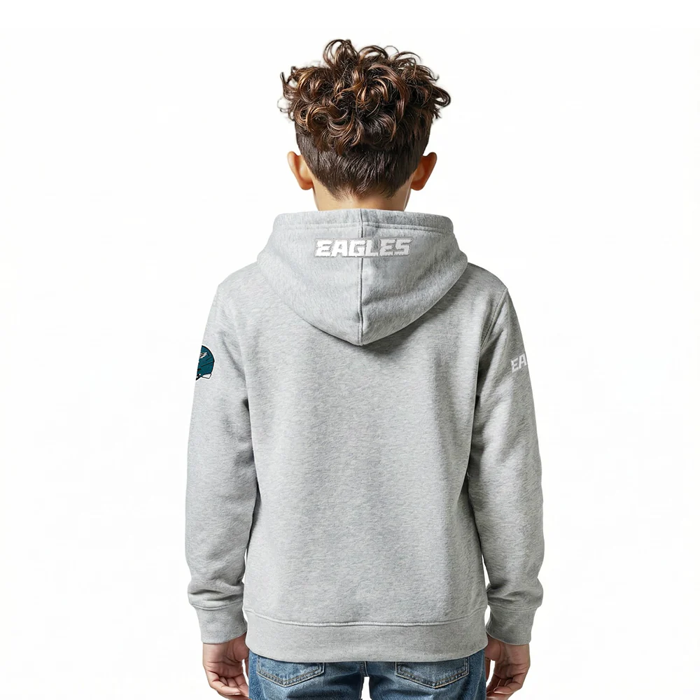 NFL PHILADELPHIA EAGLES CLASSIC LITTLE BOY'S FLC PO HOODIE (HEATHER GREY) - Image 2