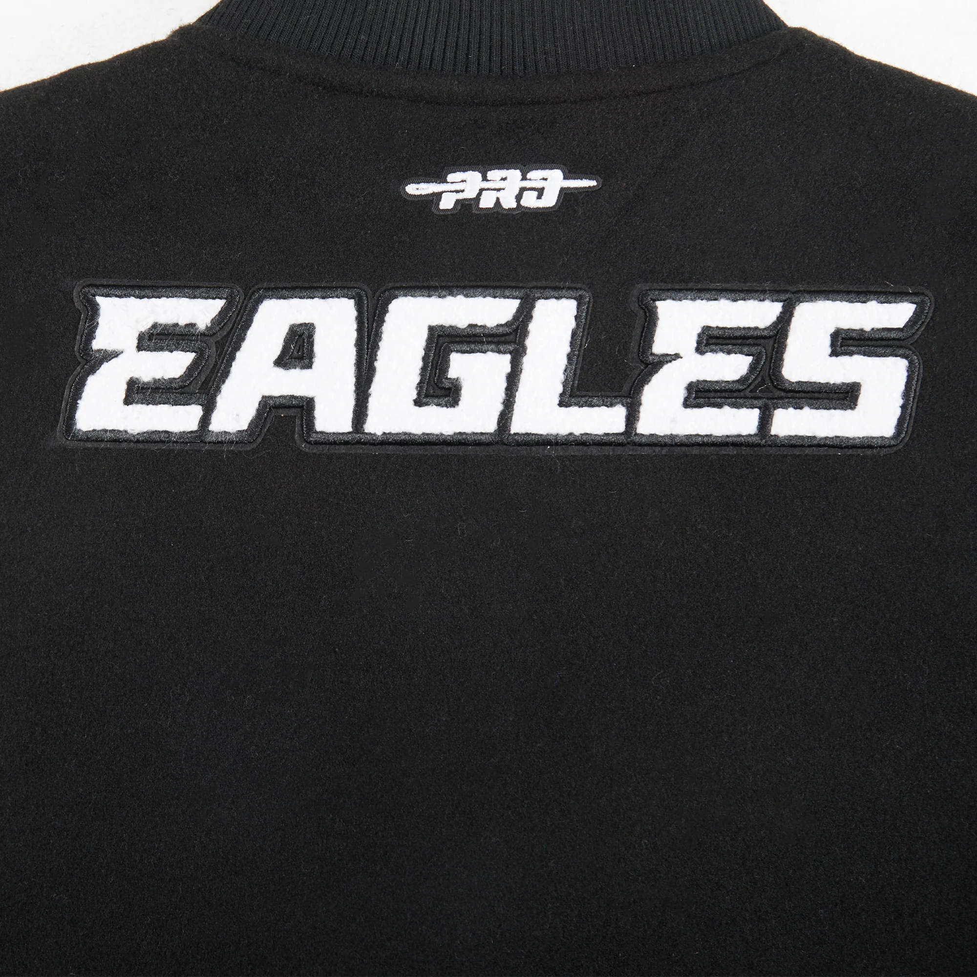 NFL PHILADELPHIA EAGLES CLASSIC LITTLE BOYS WOOL VARSITY JACKET (BLACK/WHITE) - Image 7