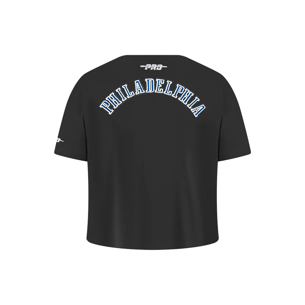 NFL PHILADELPHIA EAGLES CLASSIC LITTLE GIRLS SHORT SLEEVE BOXY TEE (BLACK) - Image 3