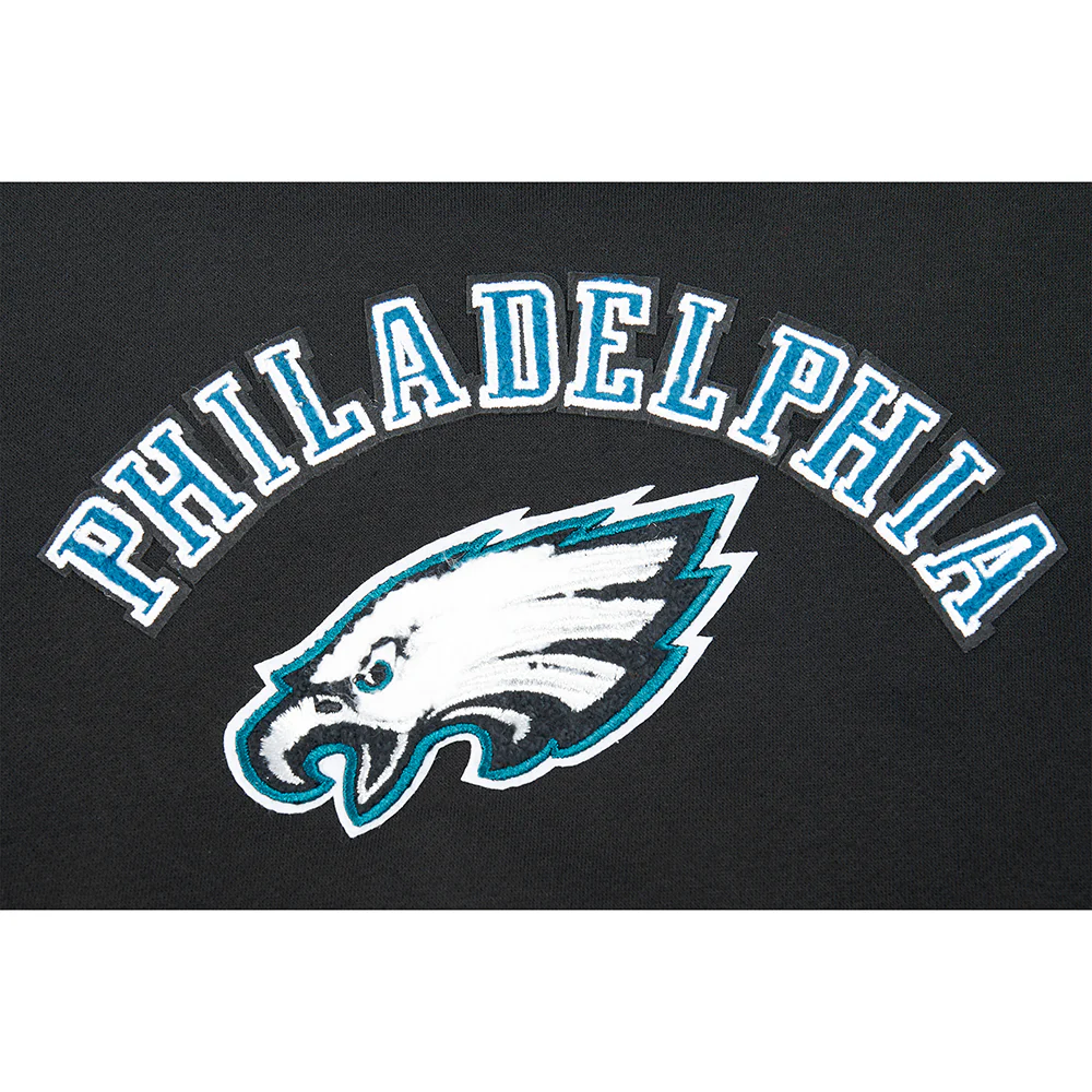 NFL PHILADELPHIA EAGLES CLASSIC LITTLE GIRL'S FLC CREWNECK (BLACK) - Image 6