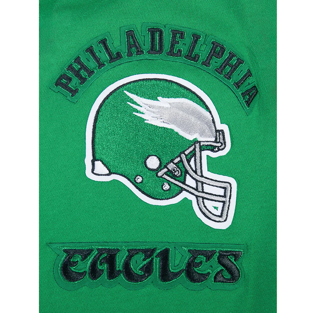 NFL PHILADELPHIA EAGLES RETRO CLASSICS TODDLER BOY'S RIB FLEECE PO HOODIE (KELLY GREEN) - Image 5