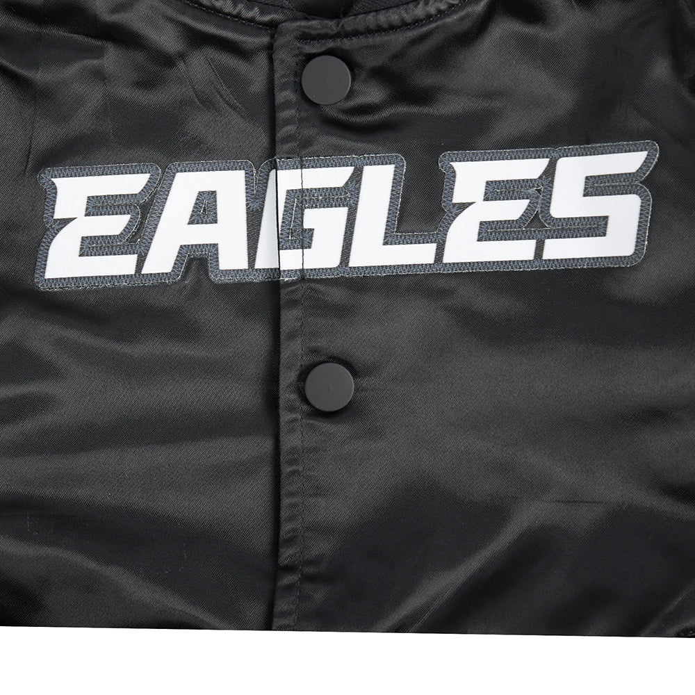 NFL PHILADELPHIA EAGLES CLASSIC TODDLER BOYS SATIN JACKET (BLACK) - Image 9