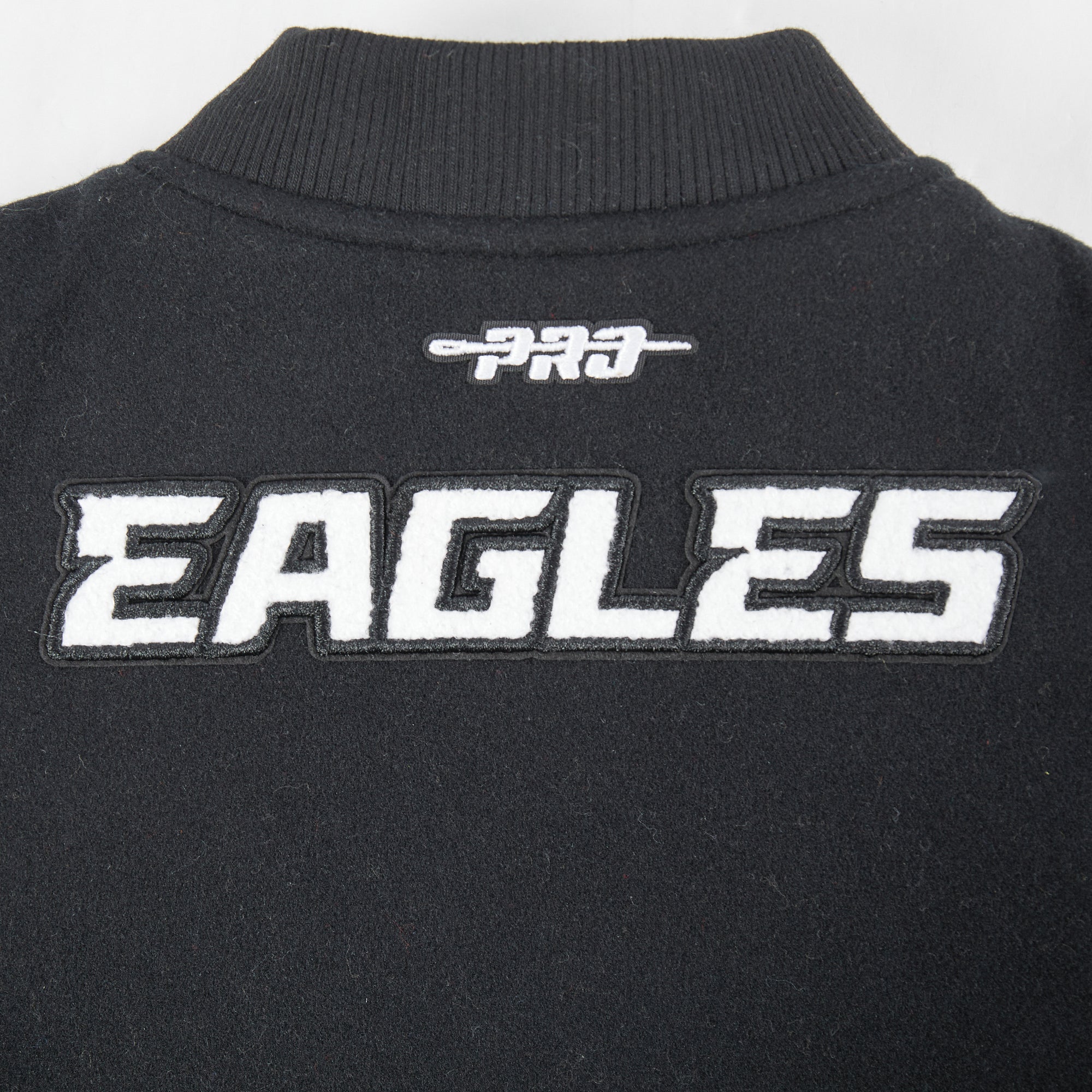NFL PHILADELPHIA EAGLES CLASSIC TODDLER BOYS WOOL VARSITY JACKET (BLACK/WHITE) - Image 7