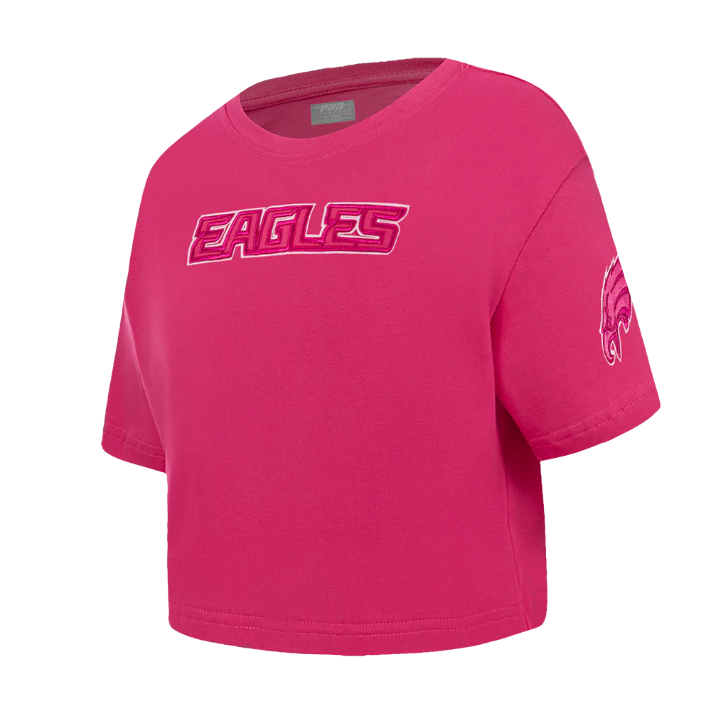 NFL PHILADELPHIA EAGLES TRIPLE PINK TODDLER GIRLS SHORT SLEEVE BOXY TEE (BEETROOT PURPLE) - Image 2