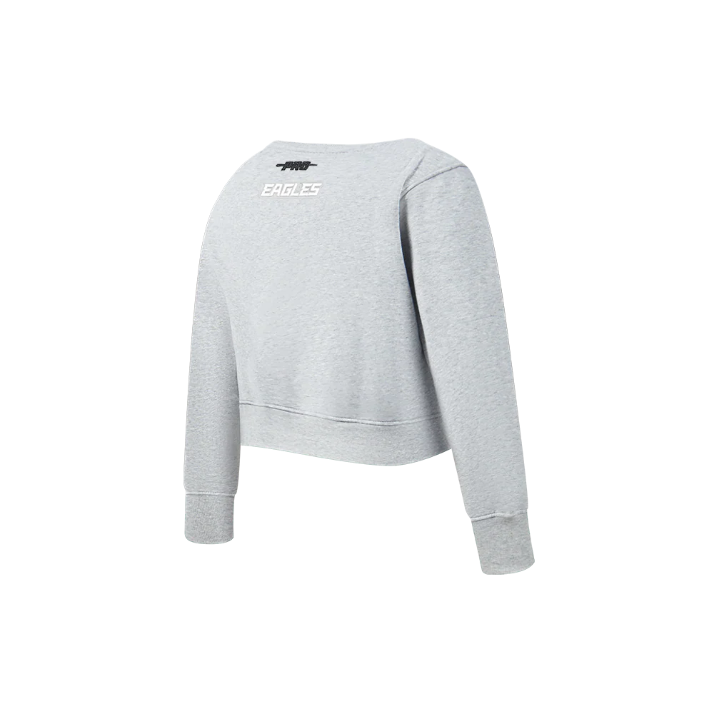 NFL PHILADELPHIA EAGLES CLASSIC TODDLER GIRL'S FLC CREWNECK (HEATHER GREY) - Image 4