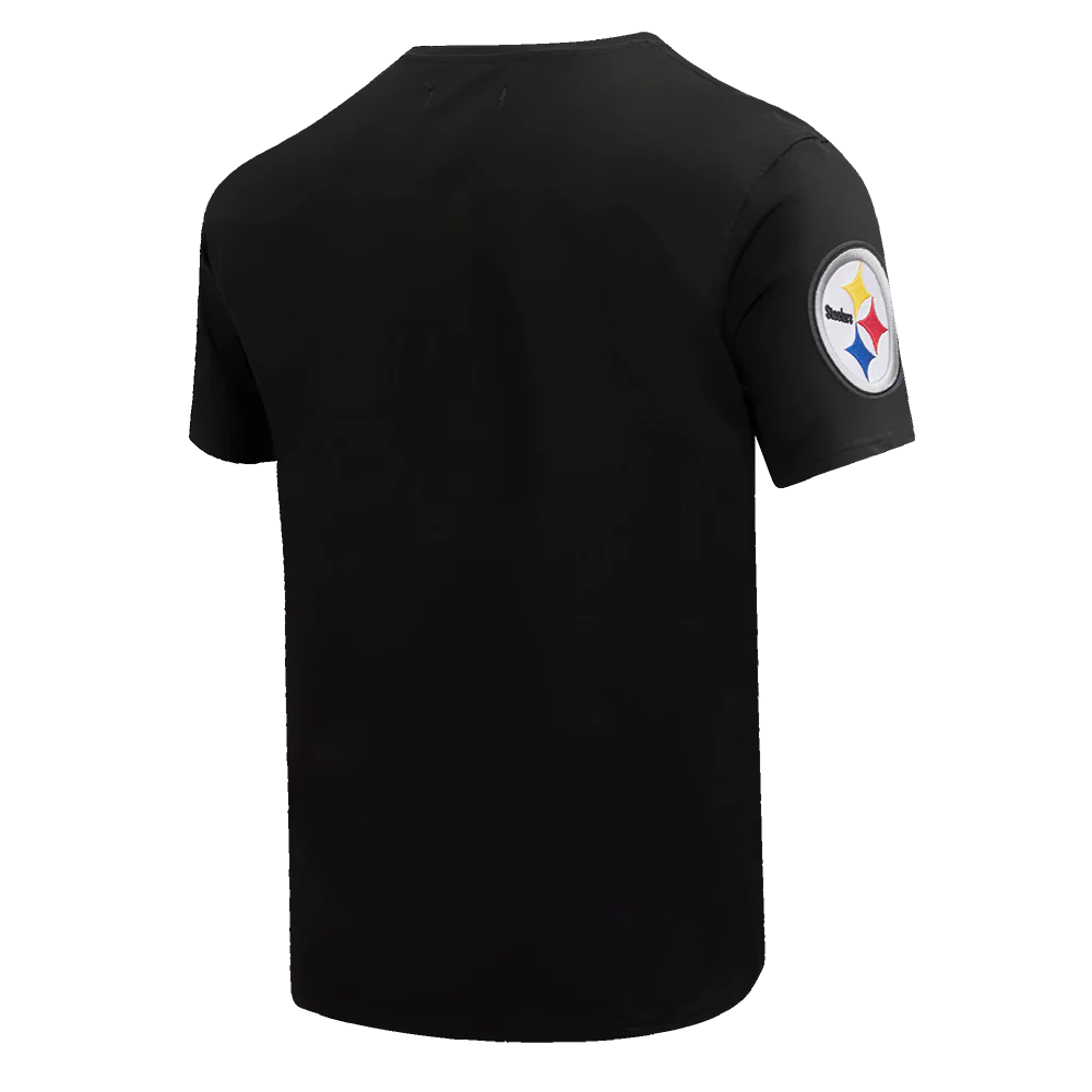 NFL PITTSBURGH STEELERS CLASSIC CHENILLE MEN'S TEE (BLACK) - Image 4