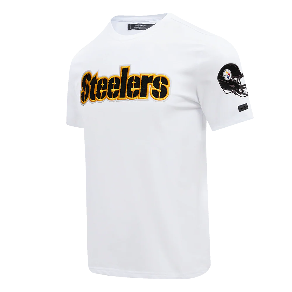 NFL PITTSBURGH STEELERS CLASSIC CHENILLE MEN'S TEE (WHITE) - Image 2