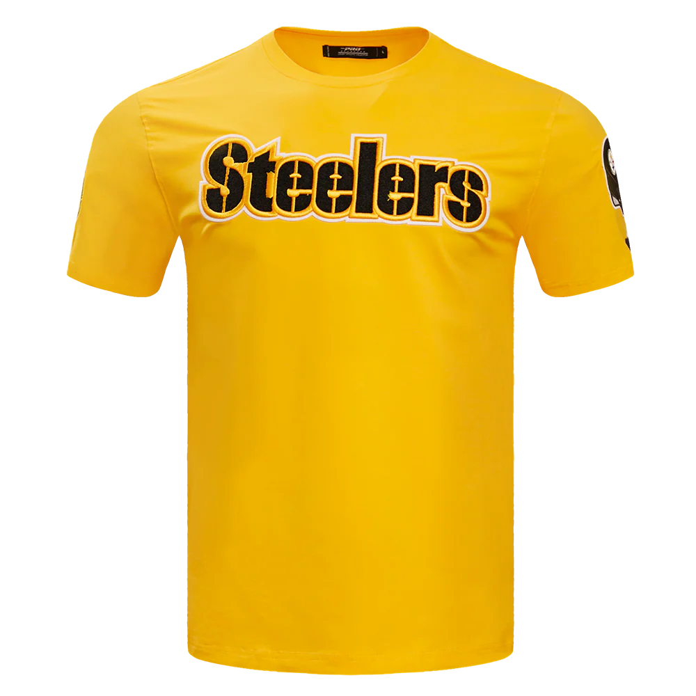NFL PITTSBURGH STEELERS CLASSIC CHENILLE MEN'S TEE (YELLOW)