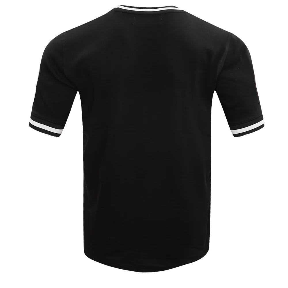 NFL PITTSBURGH STEELERS CLASSIC CHENILLE MEN'S DOUBLE KNIT TEE (BLACK) - Image 4