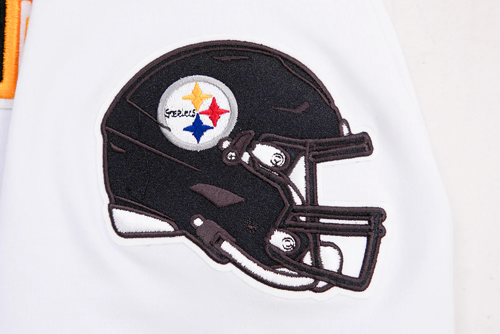 NFL PITTSBURGH STEELERS CLASSIC CHENILLE MEN'S DOUBLE KNIT TEE (WHITE) - Image 6
