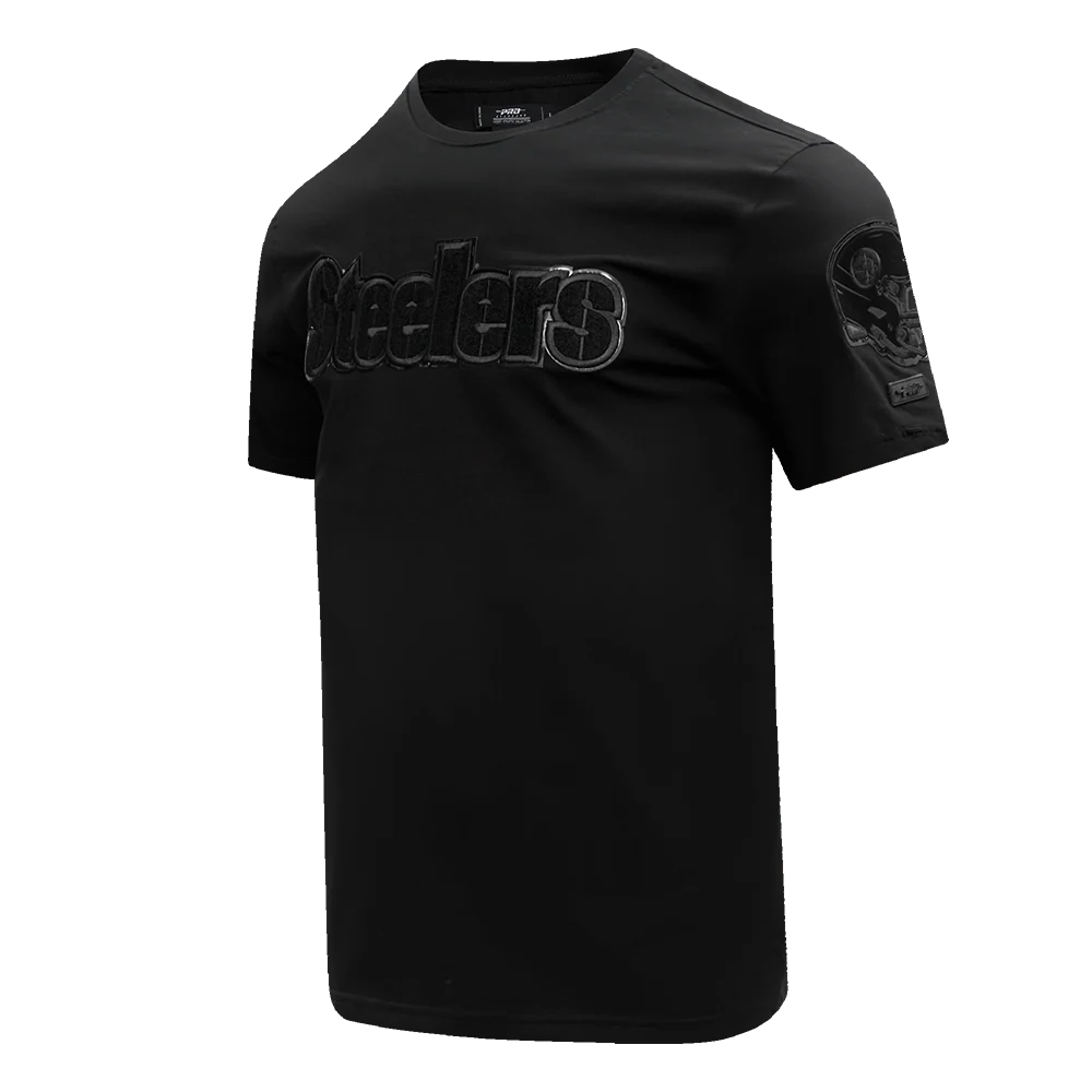 NFL PITTSBURGH STEELERS TRIPLE BLACK MEN'S TEE (TRIPLE BLACK) - Image 2