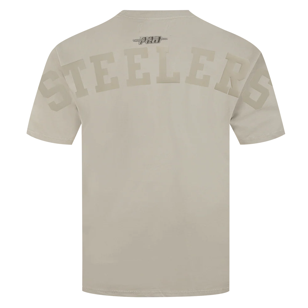NFL PITTSBURGH STEELERS WINGSPAN MEN'S CJ DROP SHOULDER TEE (TAUPE) - Image 4