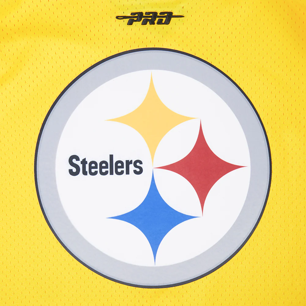 NFL PITTSBURGH STEELERS T.J. WATT #90 CLASSIC MESH PNN MEN'S MESH BUTTON DOWN SHIRT (Yellow) - Image 5