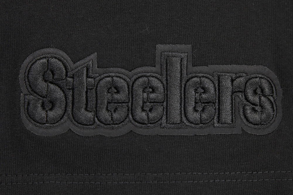 NFL PITTSBURGH STEELERS NEUTRAL COTTON JERSEY DROP SHOULDER TEE (BLACK) - Image 6