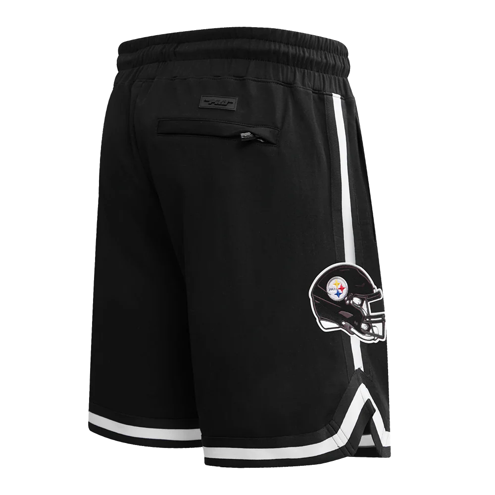 NFL PITTSBURGH STEELERS CLASSIC CHENILLE MEN'S DK SHORT (BLACK) - Image 4