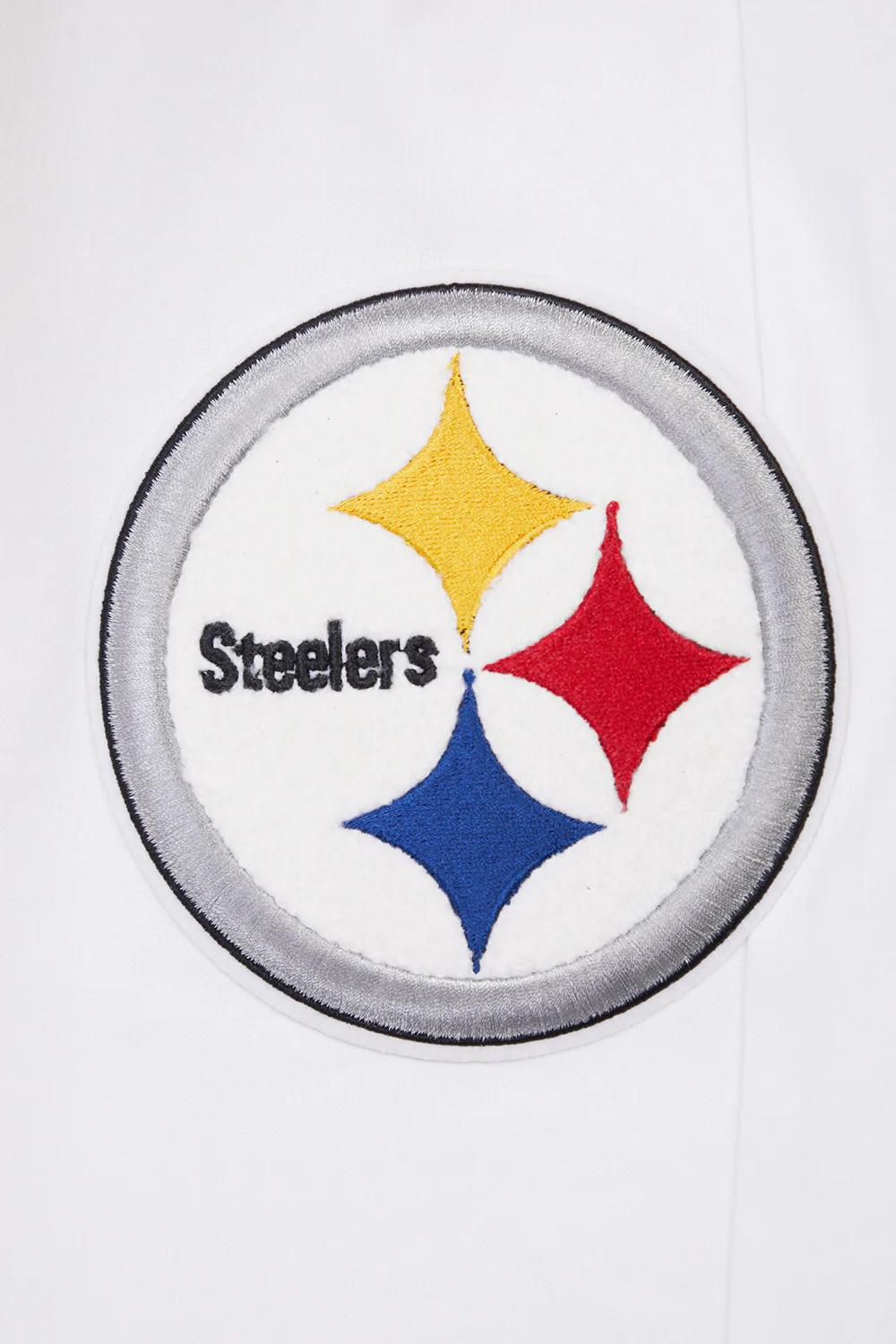 NFL PITTSBURGH STEELERS CLASSIC CHENILLE DOUBLE KNIT JOGGER (WHITE) - Image 5