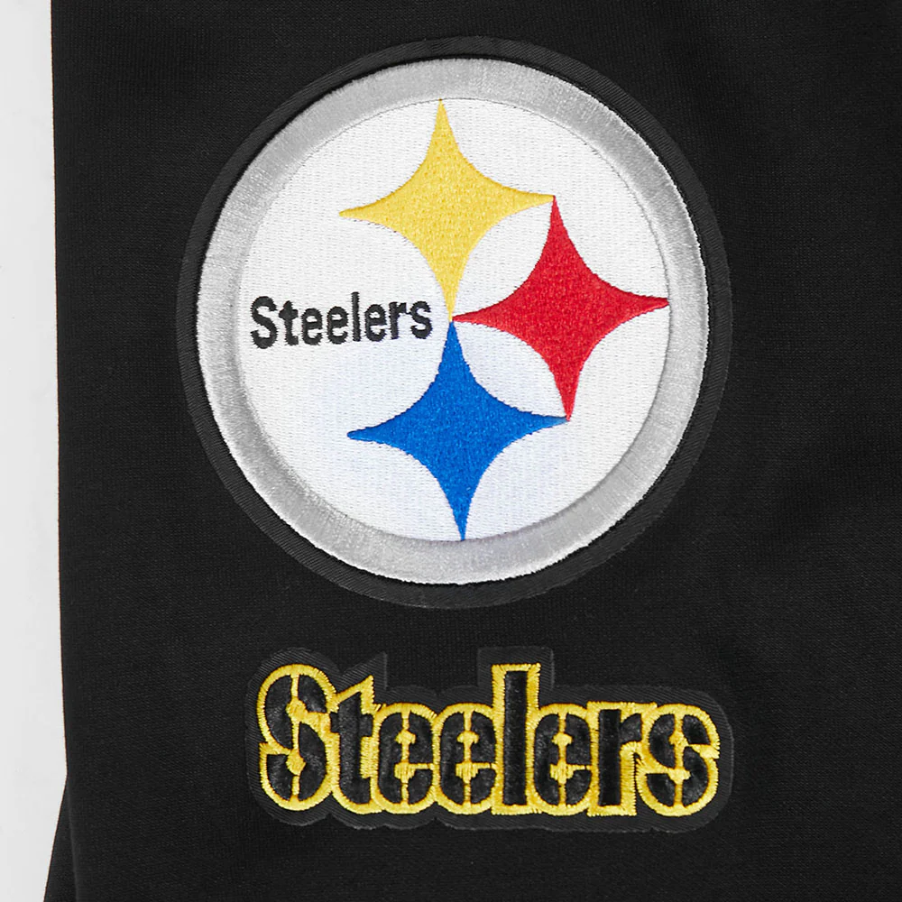 NFL PITTSBURGH STEELERS T.J. WATT #90 CLASSIC PNN MEN'S DK PO HOODIE (BLACK) - Image 5