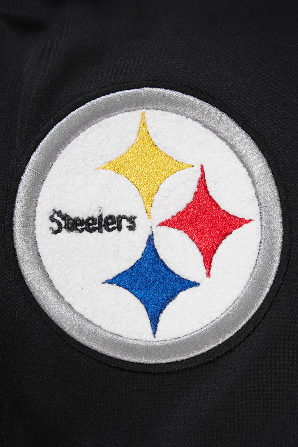 NFL PITTSBURGH STEELERS CLASSIC MEN'S DOUBLE KNIT TRACK JACKET (BLACK) - Image 6