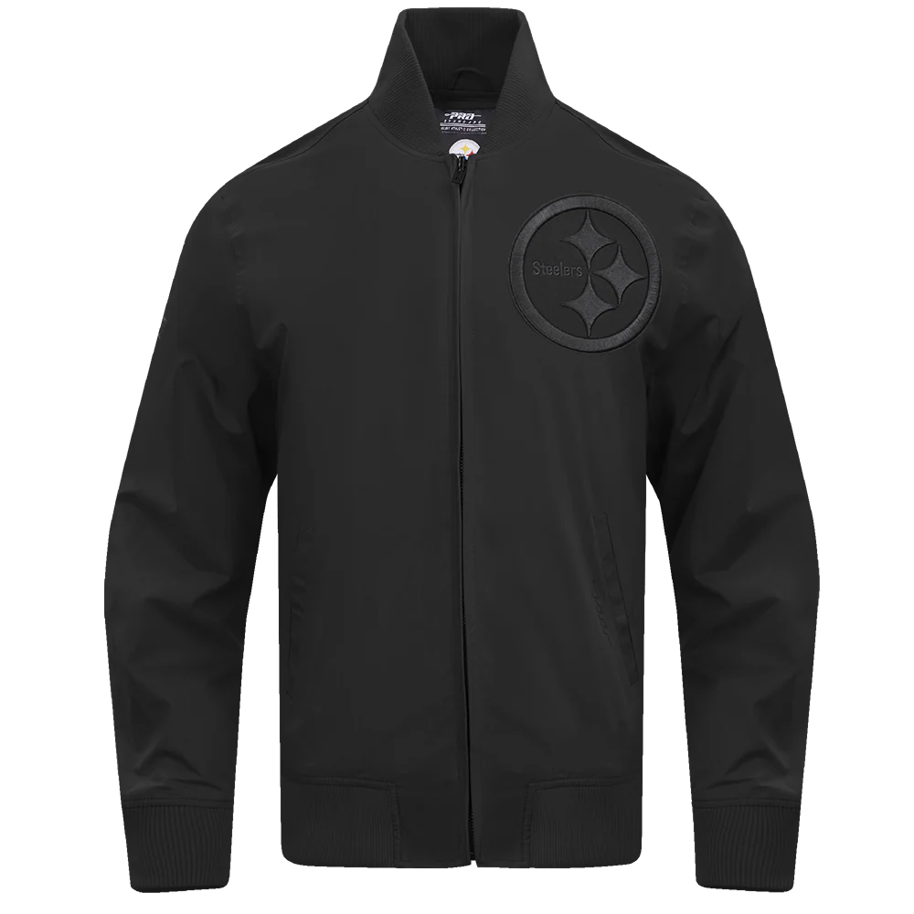 NFL PITTSBURGH STEELERS NEUTRAL TWILL JACKET (BLACK)
