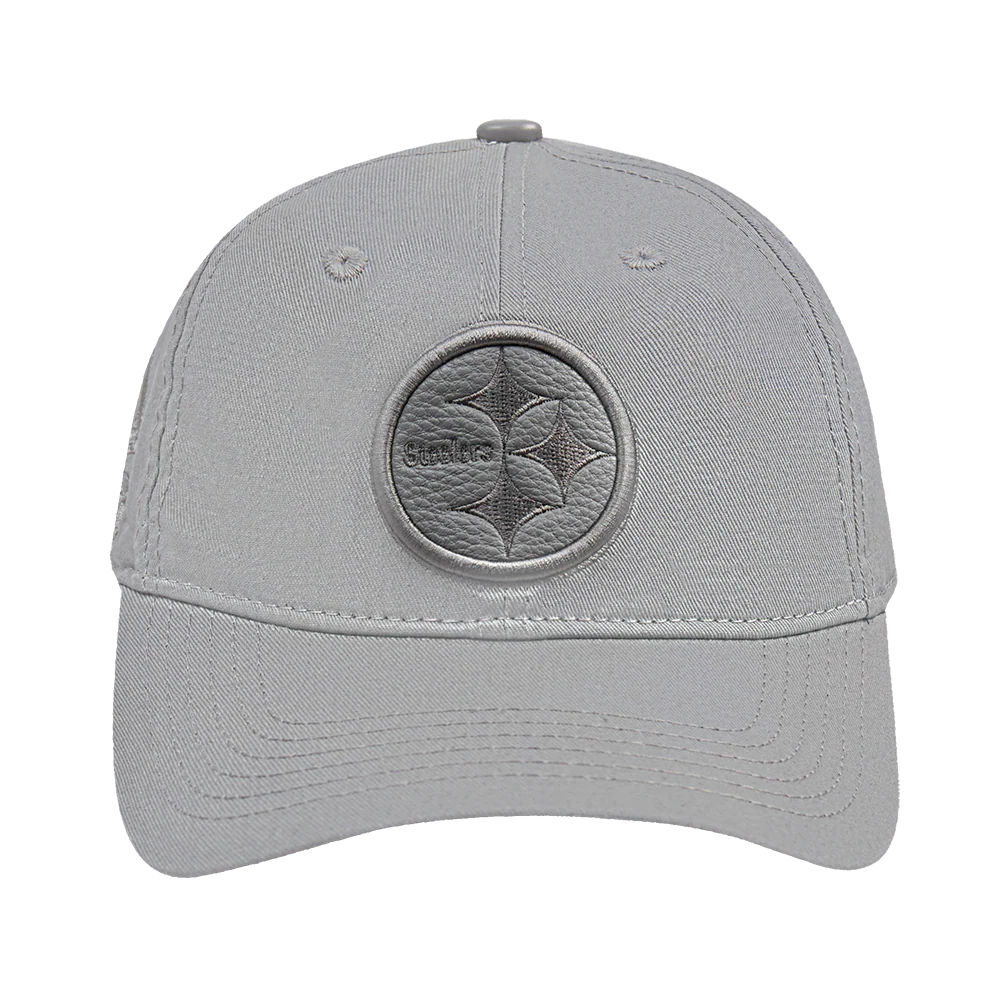 NFL PITTSBURGH STEELERS TRIPLE TONAL PRIMARY LOGO DAD HAT (HEATHER GREY)