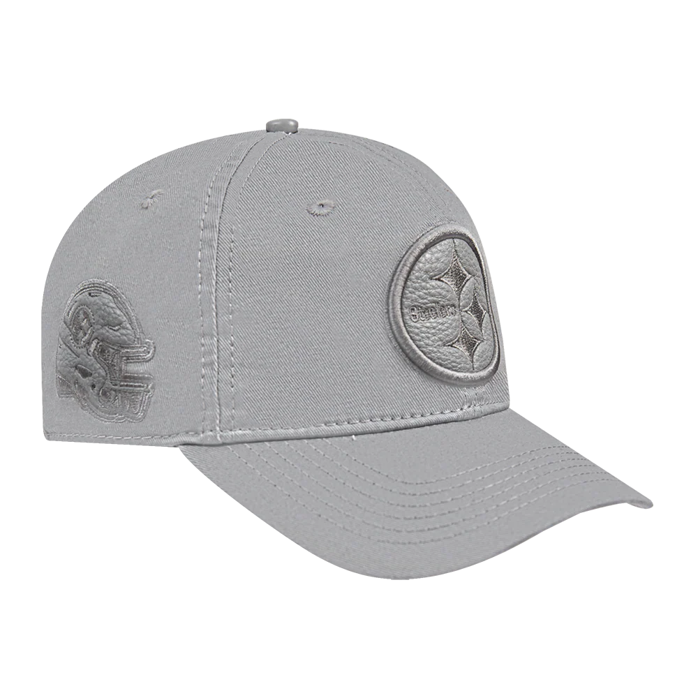 NFL PITTSBURGH STEELERS TRIPLE TONAL PRIMARY LOGO DAD HAT (HEATHER GREY) - Image 4